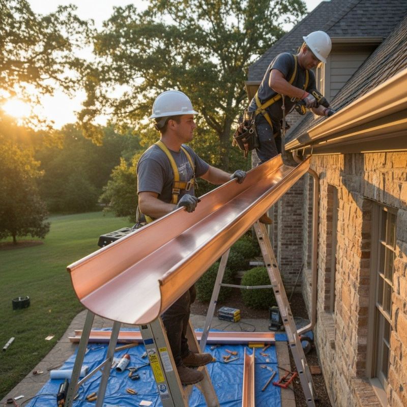 Copper Gutter Replacement detail